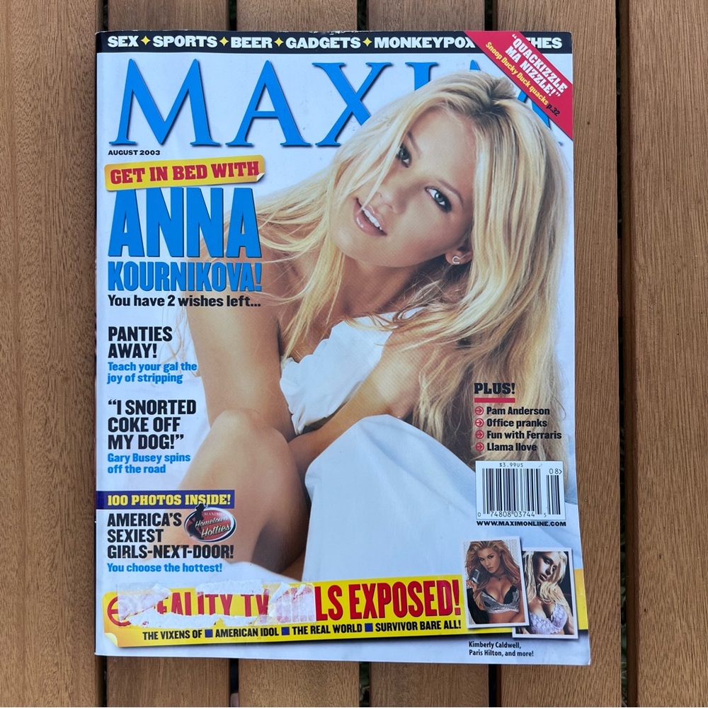 Maxim Magazine August 2003 Anna Kournikova